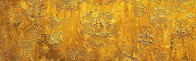 Intricate Gold Wall Design photo