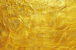 Close Up Shot of Shiny Gold Foil photo