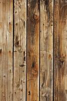 Close Up of Wooden Fence With Nails photo