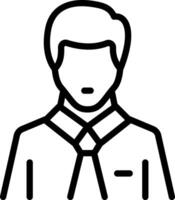 Black line icon for employee vector