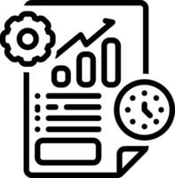 Black line icon for project management vector