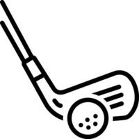 Black line icon for golf vector