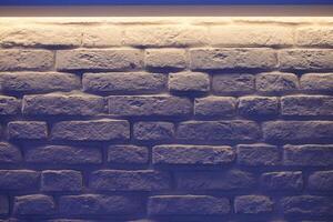 Brick wall indigo lighting photo