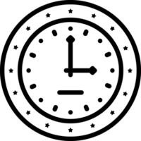 Black line icon for timer vector
