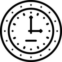 Black line icon for timer vector