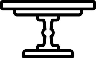 Black line icon for table vector