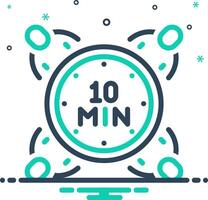 Mix icon for minutes vector