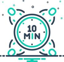 Mix icon for minutes vector