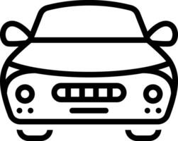 Black line icon for automobile vector