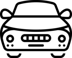 Black line icon for automobile vector