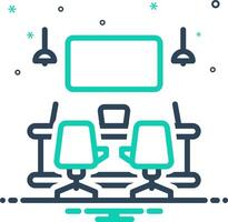 Mix icon for meeting room vector