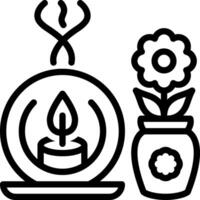 Black line icon for aromatherapy vector