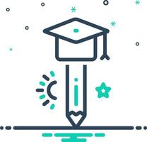 Mix icon for education vector