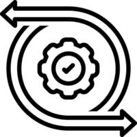 Black line icon for replace vector