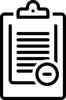 Black line icon for expunge vector