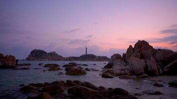 ke ga de praia às mui bem, phan isso, binh Thuan, Vietnã. ke ga capa ou farol é a a maioria favorito destino para visitantes para la Gi, binh thuan província. video