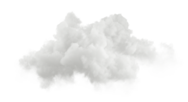 Cumulus cloud shapes isolated on transparent backgrounds 3d rendering file png