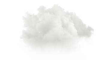mjuk fluffig moln skära ut bakgrunder 3d tolkning fil png