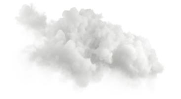 Pure ozone condensation cumulus cloud cut out backgrounds 3d illustration png