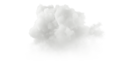 Puffy fluffy soft ozone condensation cut out transparent background 3d rendering file png