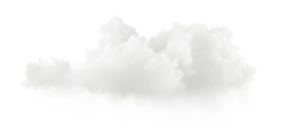 Soft clean fluffy clouds shapes cutout 3d rendering file png