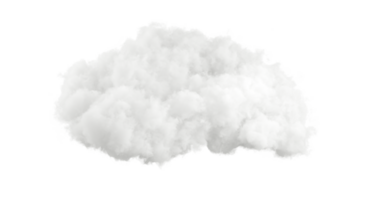 Cutout soft cumulus ozone clouds shapes 3d illustration file png