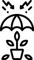 Black line icon for protect vector