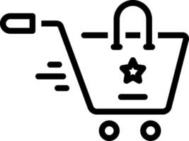 Black line icon for shopping vector