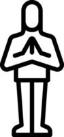 Black line icon for sorry vector