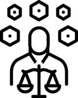 Black line icon for principles vector