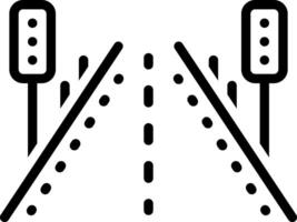Black line icon for way vector