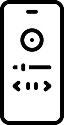 Black line icon for fm