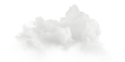 Couper en dehors duveteux des nuages flottant 3d le rendu des dossiers png