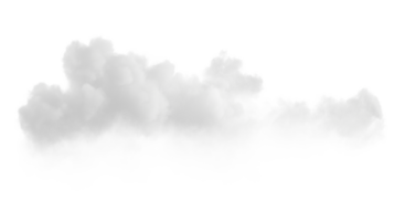 Smooth soft cumulus clouds cut out transparent background 3d rendering file png