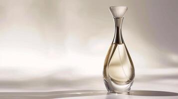 an elegant perfume bottle, glimmering with sophistication photo