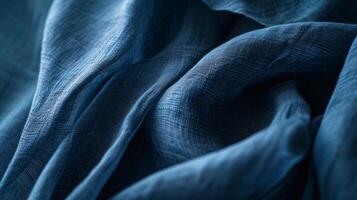 the tactile charm of a colored fabric textures, with a focus on neatly folded linen photo