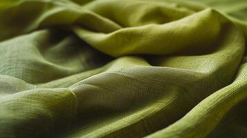 the tactile charm of a colored fabric textures, with a focus on neatly folded linen photo