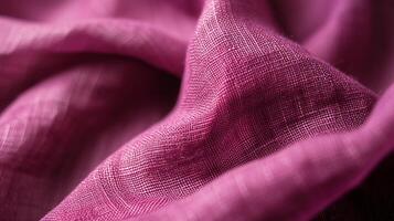 the tactile charm of a colored fabric textures, with a focus on neatly folded linen photo