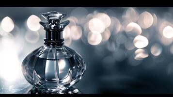 an elegant perfume bottle, glimmering with sophistication photo