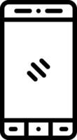 Black line icon for phone vector