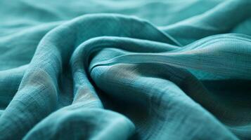 the tactile charm of a colored fabric textures, with a focus on neatly folded linen photo