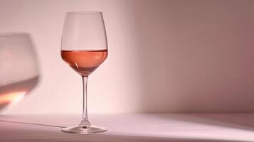 el dinámica elegancia de un vino vaso, capturar el interacción de ligero y líquido foto