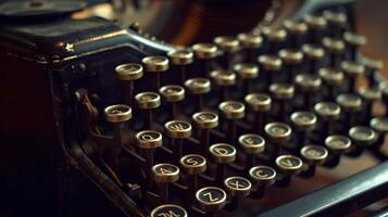 a vintage typewriter, bathed in soft, directional light photo