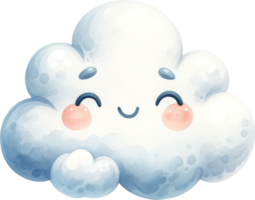 aanbiddelijk glimlachen wolk tekenfilm illustratie png