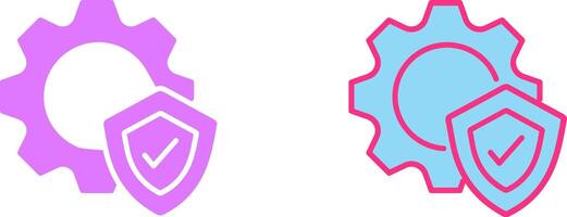 Protected System Icon vector