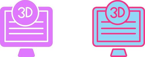 3D Quality Screen Icon vector