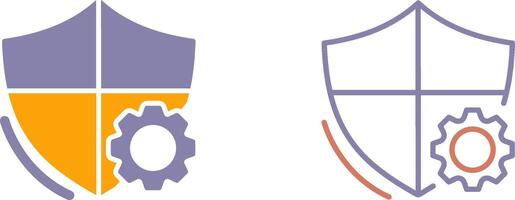 Shield Settings Icon vector