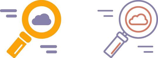 Cloud Magnifier Icon vector