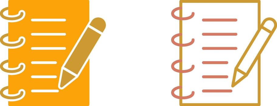 primavera cuaderno icono vector