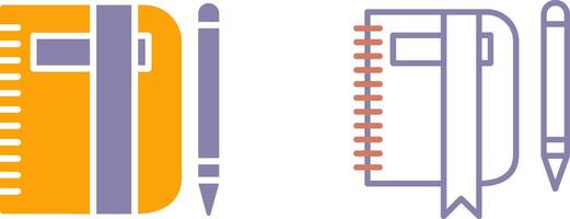 Pencil and Book Icon vector